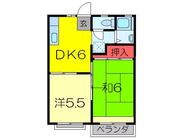 ハイツポ－ションの物件間取画像